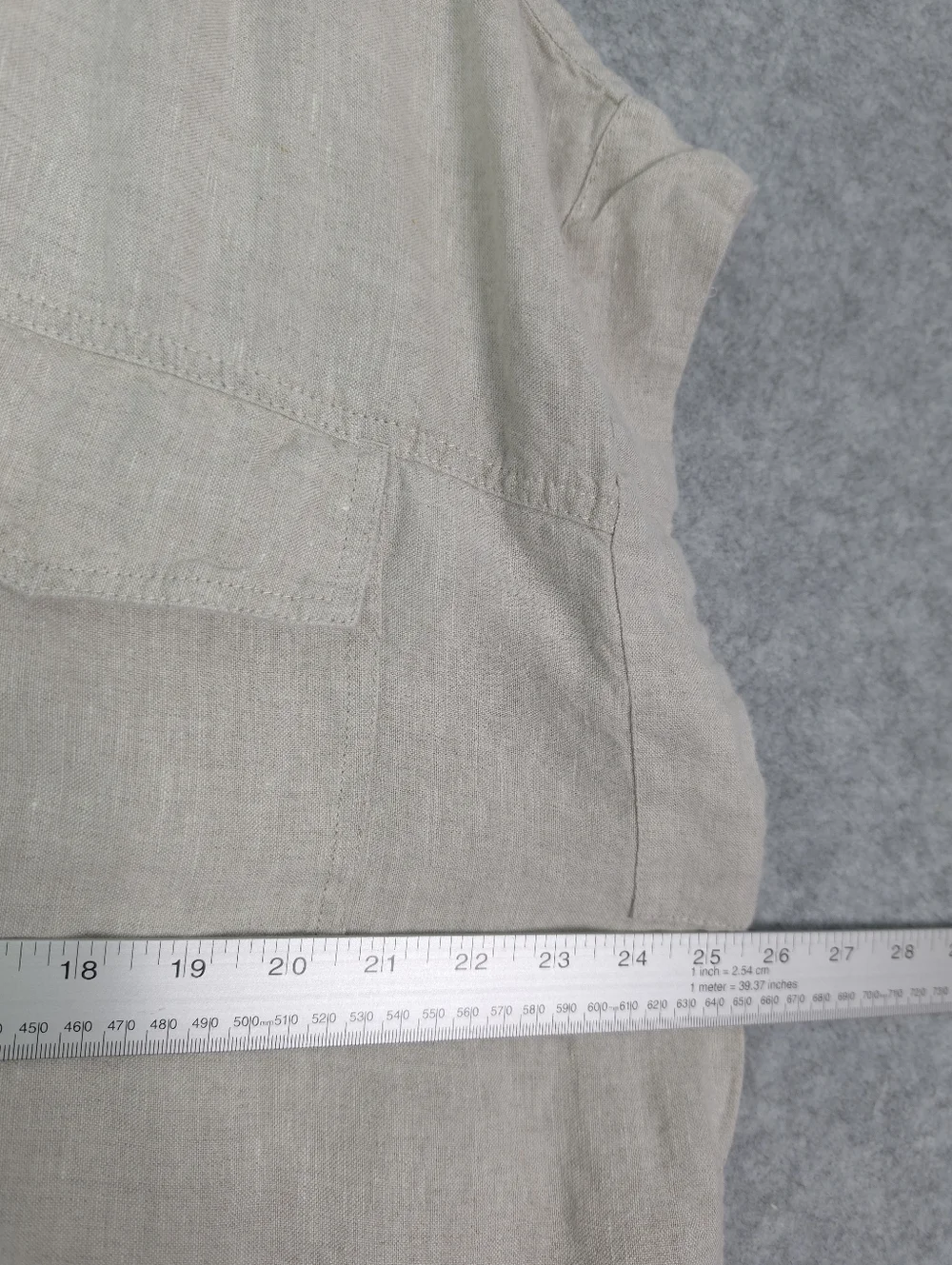 Madewell Linen Utility Short-Sleeve Mini Shirtdress in Oat - Picture 8 of 9